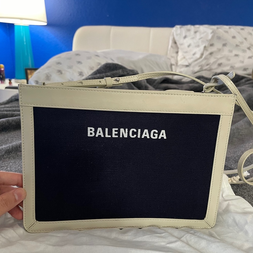 Navy Pouch With Strap